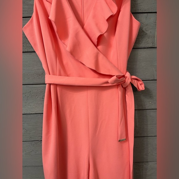 SWEET NWT Tommy Hilfiger Sleeveless Ruffled Jumpsuit Sz 14 - Picture 4 of 8